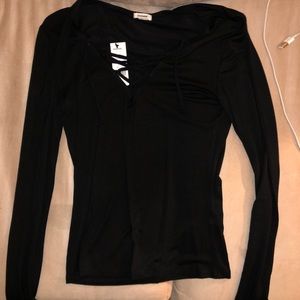 Black stringed to go out blouse - OFFER